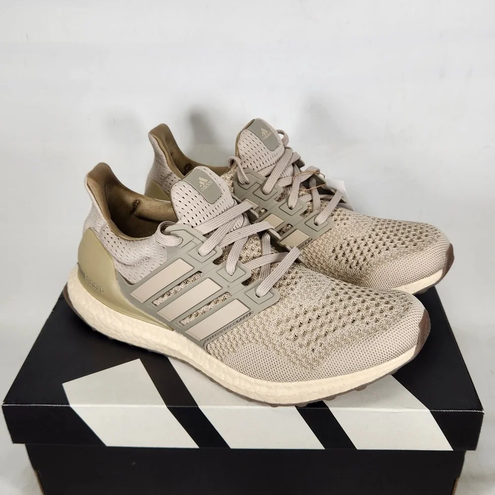 Adidas Ultraboost 1.0 Running Shoes Men Size 8.5 Wonder Beige Gum Primeknit